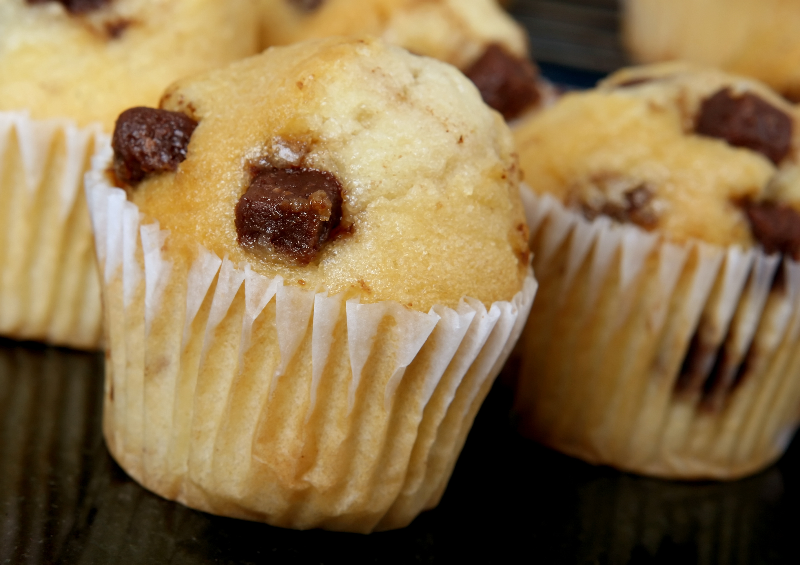 golden golden-chocolate-chip-muffins